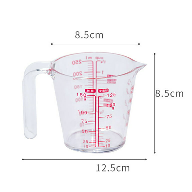 Octpeak Measuring Cup with Lid, Clear Plastic Measuring Cup,500ml/1000ml  Clear Plastic Measuring Cups with Lid Kitchen Cooking Baking Accessaries 
