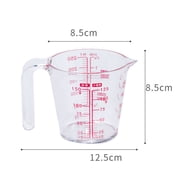 SPRING PARK Creative Clear Plastic Liquid Measuring Scale Cup Jug Beaker For Lab Pour