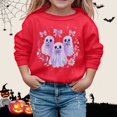 thumbnail image 2 of XIYON Big Girl Sweatshirt Halloween Cute Print Long Sleeve Crew Neck Sweatshirt Kids Soft Pullovers Top Clothes For Girls Hallowmas‌ 9-10 Years, 2 of 4