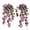 Purple, variant on Artificial Hibiscus Fake Hanging Flowers Plants for Outdoors Spring Summer Decor, 2pcs Fuchsia Silk Hibiscus Long Trailing Vines UV Resistant Realistic Faux Flower for Outside Front Door Porch Patio