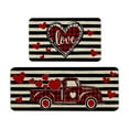 thumbnail image 2 of TERGAYEE Rug Valentine's Day Kitchen Floor Mats Two Piece Set Home Bedroom Carpet Door Mat Entrance Bathroom Door Fouling Mat Entrance Door Mat Valentines Day Decorations, 2 of 6
