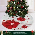 thumbnail image 6 of GZHJMY Valentine's Day Tree Skirt Home Decoration Large Round Hearts Christmas Tree Skirt for Holiday Party Home Christmas Day Ornaments, 47.2", 6 of 6