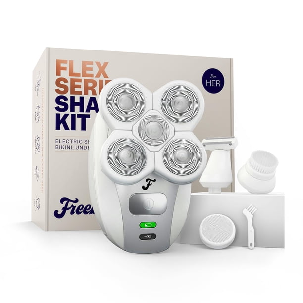 Freebird FlexSeries Afeitadora eléctrica para mujeres - Afeitadora púbica y vello corporal para piernas suaves como la seda - Para áreas privadas Piel sensible Recortadora de bikini