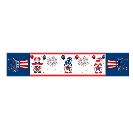 

Relanfenk Home Decor American Flag 4th July Patriotic Memorial Day Table Runner Independence Day Holiday Kitchen Table Indoor Outdoor Home Decorations