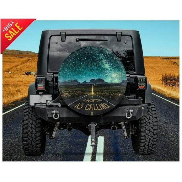 Camping Adventure Is Calling Spare Tire Cover Car Accessories Gift Camper Made With Your Size Soft Spare Wheel Tire Cover