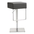 thumbnail image 1 of TOV Furniture Seville 25" Adjustable Contemporary Fabric Barstool in Gray, 1 of 10