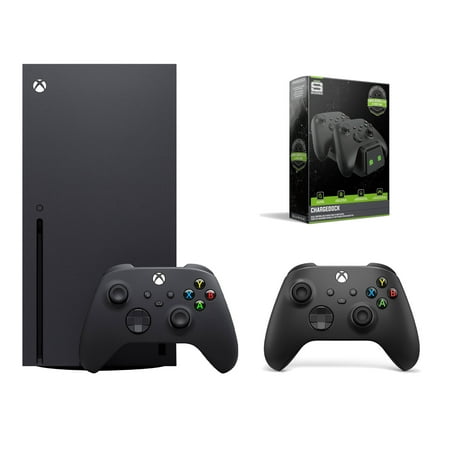 Microsoft Xbox Series X 1TB Console with Extra Carbon Black Controller and Dual Charge Dock