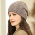 thumbnail image 4 of SikaFu Fashion New Mother Hat, Warm Cold Hat, Female Winter Riding Earrings Bag Head Hat, Simple Knitted Confinement Cap, 4 of 5