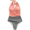 thumbnail image 2 of Women's Halter One Piece Swimsuit Keeping You Accompained Swimwear, 2 of 5