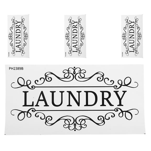 MLINS 4pcs Laundry Room Wall Decor Signs Set Farmhouse Style Washroom Bathroom Art for Home Family and Colleagues