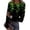 Black, variant on ASDFVBKG St Patrick's Day Patterned T-Shirts for Women Y2k Crew Neck Basic Long Sleeve Slim Fit Shirts Ribbed Knit Lucky Shamrock Comfortable Pullover Tops Dark Green XL