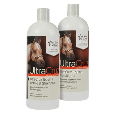 UltraCruz Equine Oatmeal Horse Shampoo and Conditioner Bundle, 32 oz each