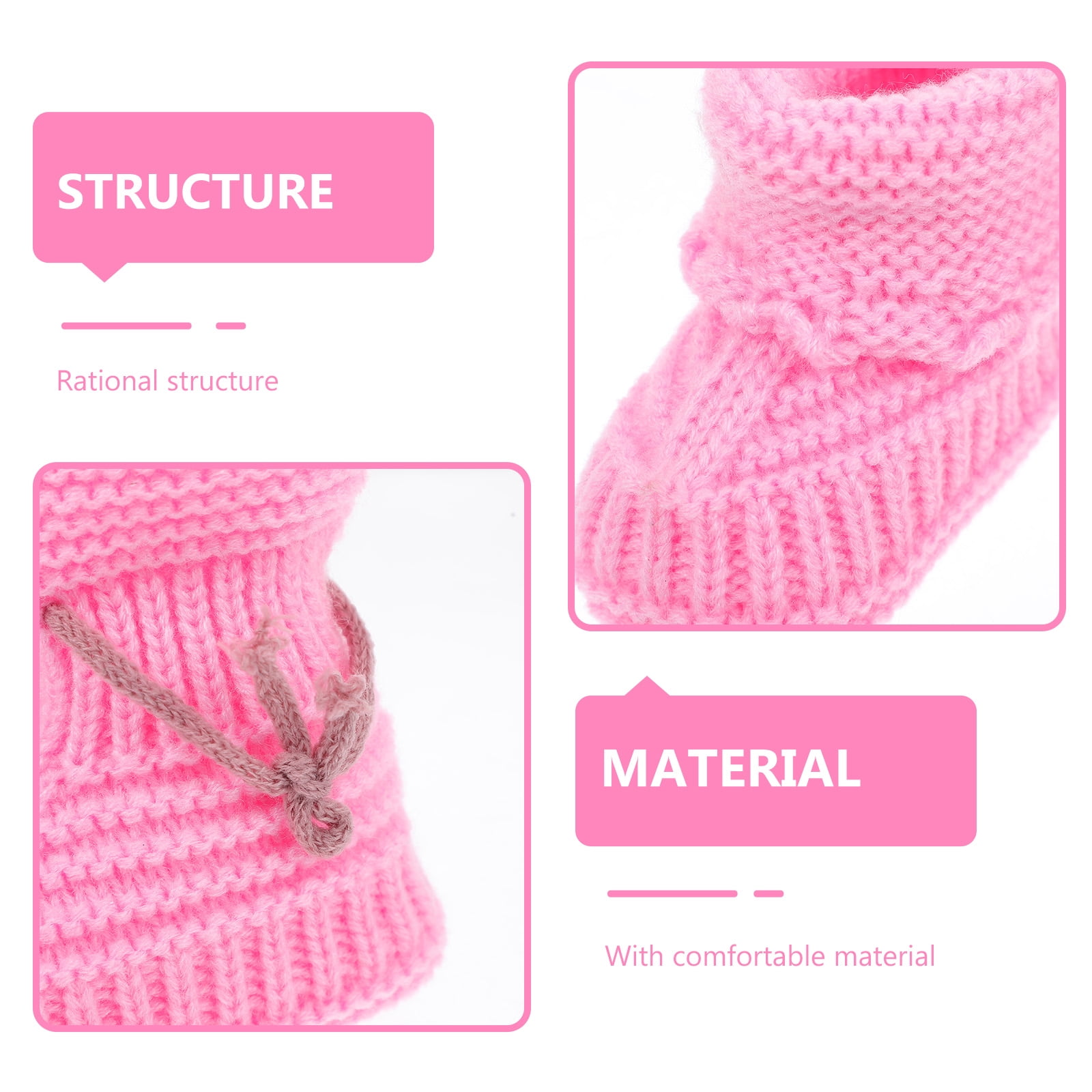 Chaussons Tricotés En Melon Pour Bébé, Chaussettes Chaudes Unisexes Pour Tout-petits, Chaussures Mignonnes Pour Bébé, 100% Coton, Cadeau De Douche, Hiver