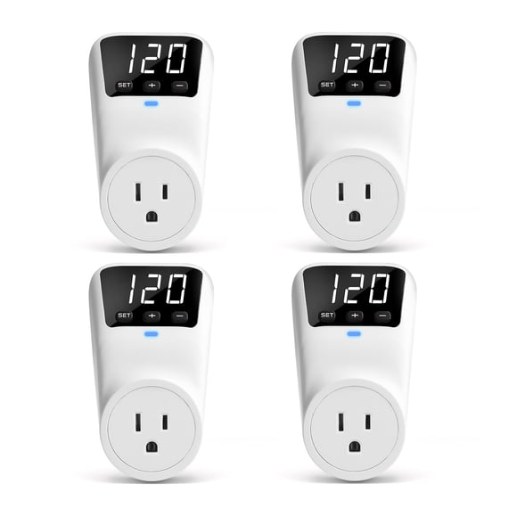 BSEED Surge Protector, 1800W Wall Surge Protector for Refrigerator, TV, PC, Home Appliance, Voltage Regulator with LED Display Screen, Adjustable Vol