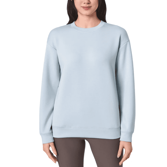 Mondetta Women's Cozy Active Crewneck Blue 2X