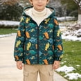 thumbnail image 4 of LIBRCLO Kids Boys Jackets Dinosaur Graphic Outerwear Windproof Warm Fleece Jackets Fall Winter Coats Size 2 Years, 4 of 8