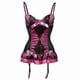 thumbnail image 3 of Removable Strap Corset With Cup Girdle Lingerie Bowknot Lace Up Bodysuit For Women Padded Bra Corsets Bustiers With Suspenders Red, 3 of 5
