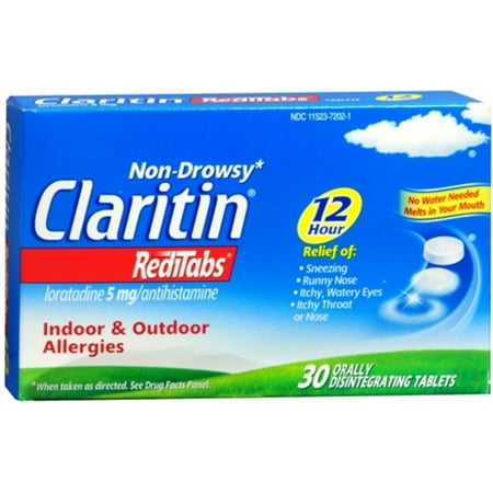 CLARITIN 12 Hour Reditabs 5 mg Orally Disintegrating Tablets 30 Tablets (Pack of 3)