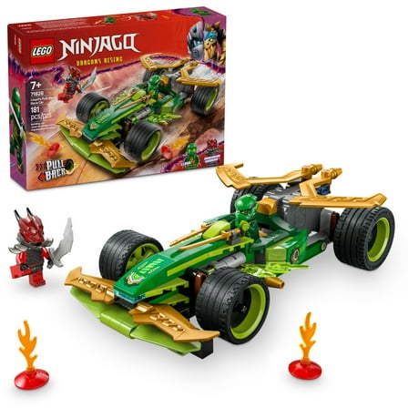 LEGO NINJAGO Lloyd's Pull-Back Race Car Toy - Building Toy for Pretend Play for Boys and Girls, Ages 7  - Toy Car for Kids with 2 Minifigures - Gift Idea for Birthdays - 71828