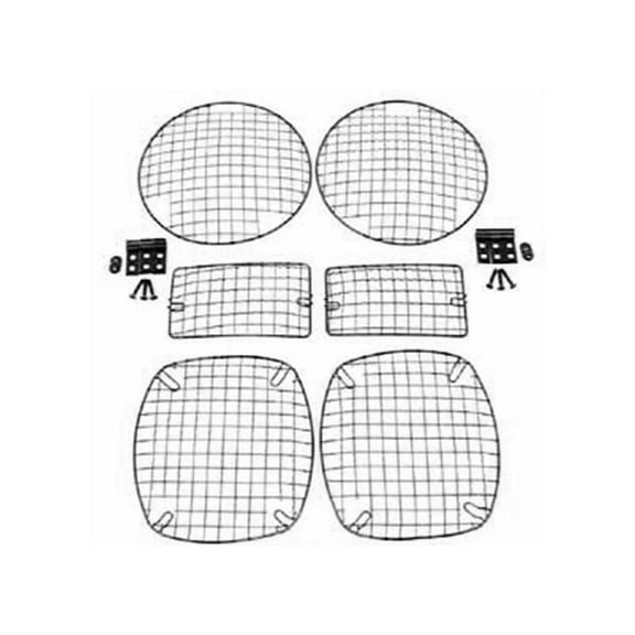 Rugged Ridge by RealTruck Stone Light Guards for Wrangler TJ/LJ | 6-Piece Kit, Black | 11236.01 | Compatible with 1997-2006 Jeep Wrangler TJ; 2004-2006 Jeep Wrangler LJ