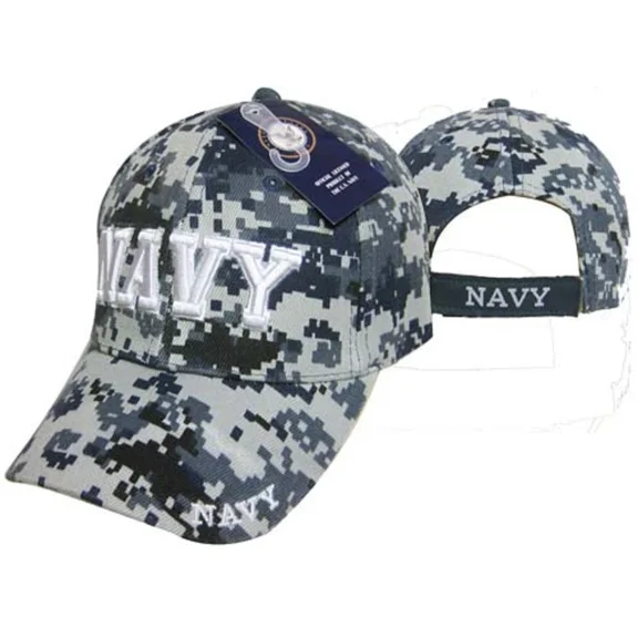 US Navy Blue ACU Camouflage Camo Cap NWU 3-D Embroidered Cap CAP602DC Hat