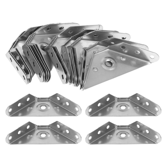 20 Pcs Countertop Support Brackets Furniture Hardware Corner Code Furniture Corner Stainless Steel