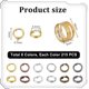 thumbnail image 2 of Aproximadamente 1300 piezas de anillos de hierro partidos, anillo de salto de doble bucle, diámetro de 5 mm, alambre de calibre 21, 6 colores para accesorios de joyería., 2 of 9