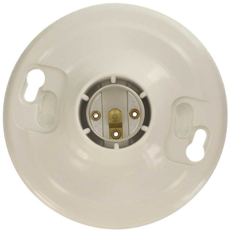 Leviton 8829-CW2 One-Piece Urea Outlet Box Mount, Incandescent 