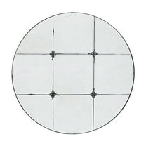 CC Home Furnishings Antique Glass Floral Round Wall Mirror - 35.75"