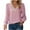 Pink, variant on cfhntfmh Dressy Casual Shirts for Women Trendy Lace V Neck Basic Blouses Comfy Long Sleeve Embroidery Going out Tops