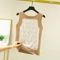 thumbnail image 5 of Vmvidoty Fashion Women's Winter Sleeveless Round-Neck Comfy Solid Regular Tank Tops Khaki L, 5 of 7