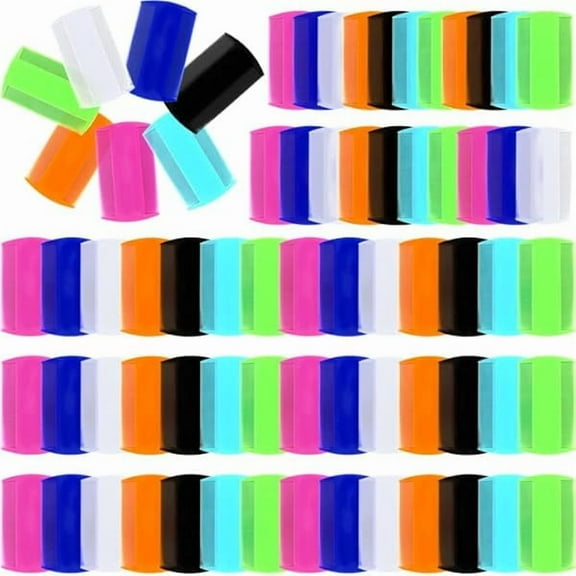 Saluqifa 70 Pack Hair Flea Comb Lice Comb Double Sided Fine Tooth Pet Comb for People Cats and Dogs Remove Dandruff Remove Lice, 7 Colors