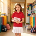 thumbnail image 5 of Boys Girls Polo Shirts Short Sleeve Button Up Classic Fit School Uniform Kids Casual Golf T Shirt, 150, 5 of 6