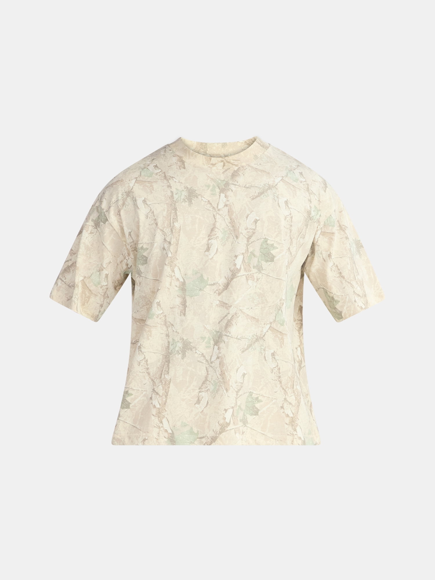 No Boundaries Cotton Oversized Cropped Tee with Short Sleeves, Men's and Big Men's XS-5XL