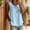 8# Sky Blue, variant on Women's Lace Peter Pan Collar Sleeveless Tank Top Casual Loose Button Down Blouse for Summer Sky Blue S