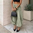 thumbnail image 2 of Wide Leg Pants for Women Palazzo Flowy Baggy Balloon Pants Women Elastic Waist Pleated Barrel Harem Pants Beach Vacation Trousers Mint Green XL, 2 of 10