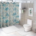 thumbnail image 7 of Awypu Chic Modern Bathroom Decor Waterproof Shower Curtain Multiple Sizes Nautical Pastel Toned Sea Shell Starfish Mollusk Seahorse Coral Reef Motif White, 7 of 7