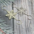 thumbnail image 6 of 10PCS Silver Snowflake S-shaped Hooks - Metal Christmas Tree Hangers with Crystal Beaded Swirls for Small Ornaments, 6 of 7