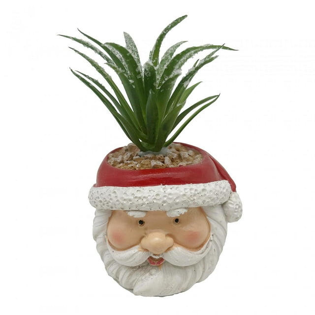 Christmas Small Artificial Plants in Pots Decoration Realistic Indoor Decorative Santa