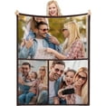 thumbnail image 3 of Personalised Blanket,Custom Blanket With Text 1-9 Photo, Personalised Blankets for Adults,Personalised Photo Blanket for Mother's Day,Customised Gifts for Mum,Dad,Boyfriend,Girlfriend,Friends, 3 of 6