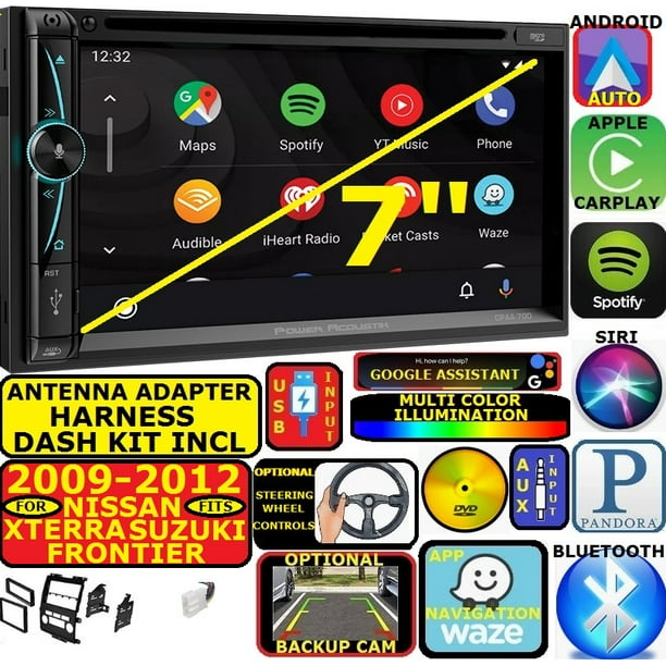 Fits 09 12 Nissan Xterra Suzuki Frontier Navbluetooth Cd Dvd Apple Carplay Android Auto Car Radio Stereo Walmart Com Walmart Com