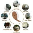 thumbnail image 7 of Felt Strips with Adhesive Backing, 2 Pack 1" x 120" x 0.12" Adhesive Felt Strips Anti Scratch Furniture Felt Tapes Self-Stick Felt Pads for Protecting Hardwood Floor, Light Brown, 7 of 7
