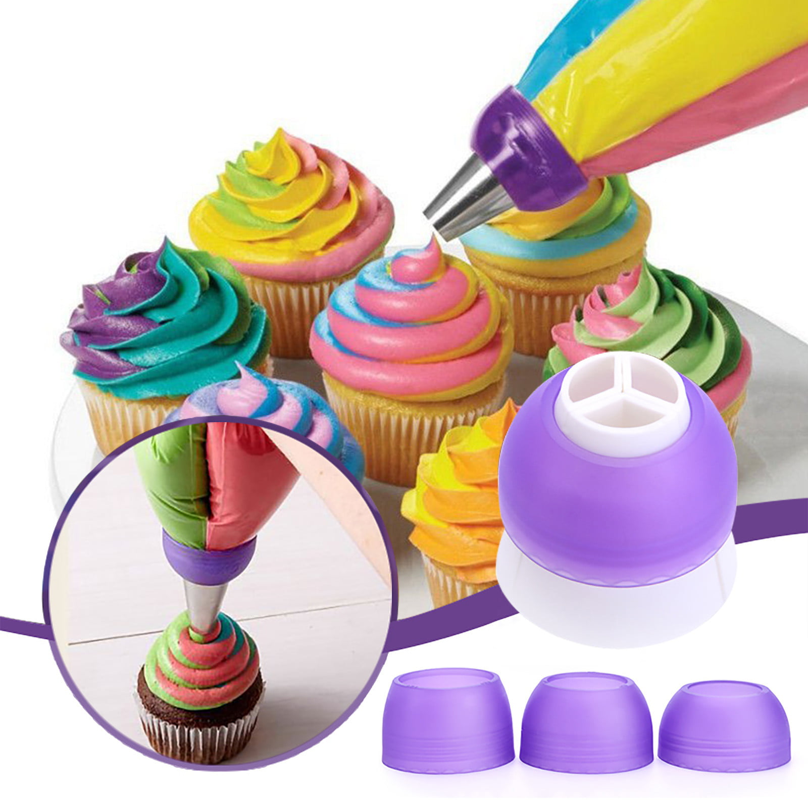 Color Coupler Kitchen Tools Icing Piping Bag Cake Decorating Nozzle Converter 