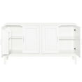 thumbnail image 5 of 4-door Sideboard Storage Cabinet In White. For Living And Dining Rooms. Two Large Cabinets With Adjustable Shelves. Constructed Of Solid Rubber Wood . 150lbs Tabletop Load-bearing, 66lbs Shelf, 5 of 7