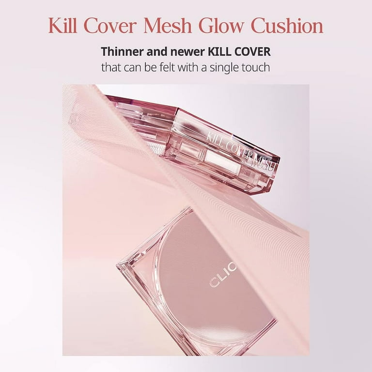CLIO Kill Cover Mesh Glow Cushion Foundation 15g*2 - 3 Color for Choose(With Refill Core) CLIO Kill Cover Mesh Glow Cushion Foundation 15g*2 - 3 Color for Choose(With Refill Core)