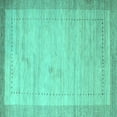 thumbnail image 1 of Ahgly Company Indoor Square Abstract Turquoise Blue Contemporary Area Rugs, 4' Square, 1 of 4