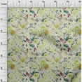 thumbnail image 3 of oneOone Rayon Yellow Fabric Floral Sewing Craft Projects Fabric Prints By Yard 56 Inch Wide-T6, 3 of 4