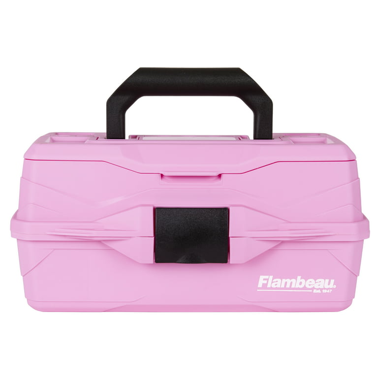Plano Fishing Tackle Box Cosmetic Travel Case Pink Purple Tray