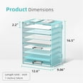 thumbnail image 2 of 9-Tier Paper Letter Tray Desk Organizer with Handles, Mesh File Holder Organization, Paper Sorter Desk Organizer for Office Home School, Blue, 2 of 10