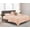Blush, variant on 4Pcs Split Top Sheet Set King Size Bed 18" Deep Pocket - 100% Egyptian Cotton 800 Thread Count Flex Head 28" Top Split Sheet - Burgundy Solid